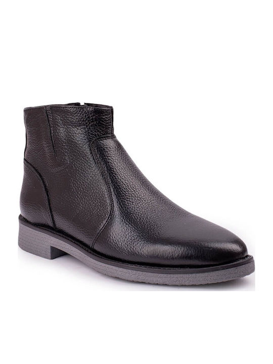Leder Schwarz Chelsea Herrenstiefel