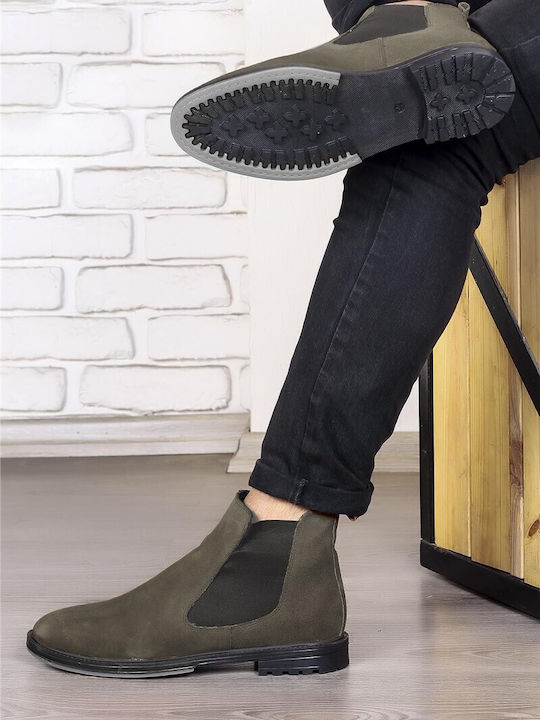 Ghete Bărbați Kaki Suede