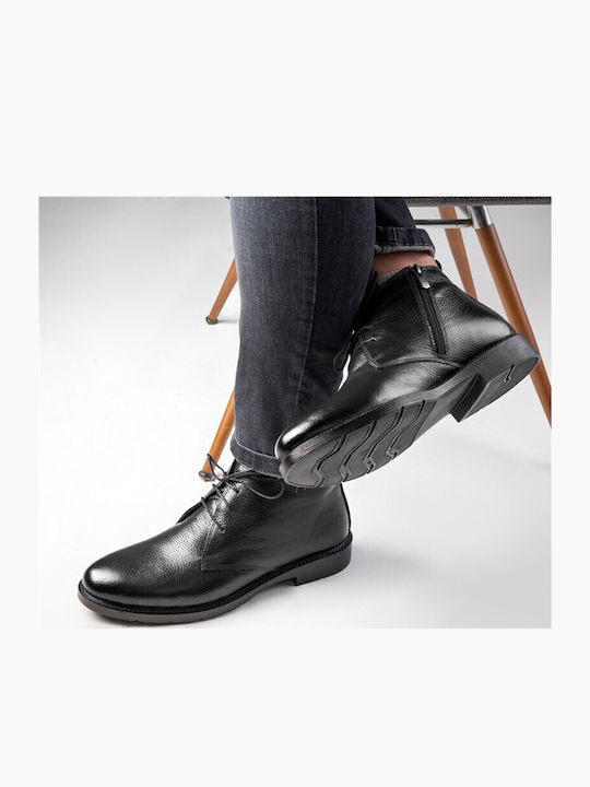 Herrenstiefel Schwarz Leder