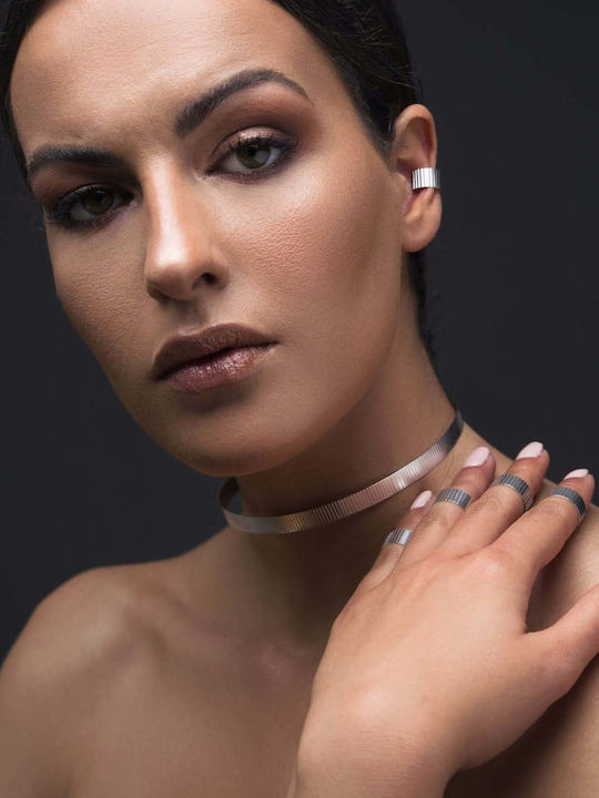Ohrringe Ear Cuff Rändelungen Handgefertigt Roségold Vergoldetes Silber 925