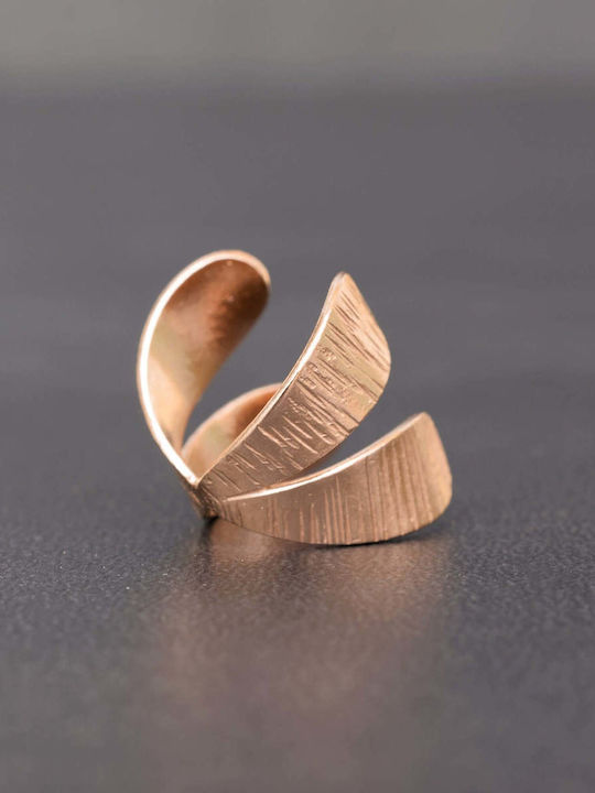 Обица Ear Cuff Пеперуда Розова Позлатена Сребърна 925