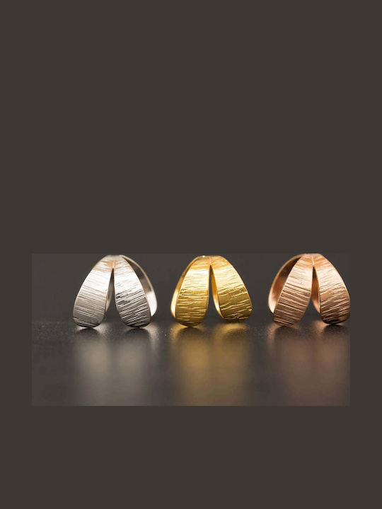 Обица Ear Cuff Пеперуда Розова Позлатена Сребърна 925