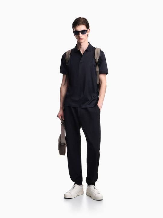 Polo Bluza Tricou Cu Mâneci Scurte Albastru Marin
