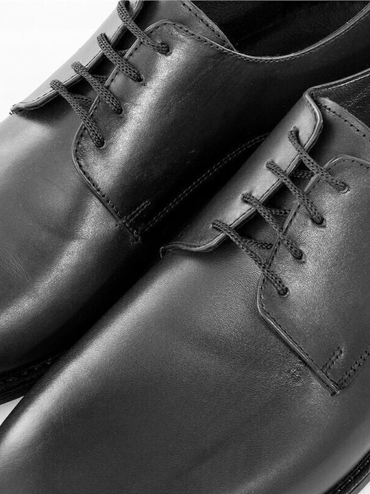 Herren Schuhe Schwarz Leder Schnürschuhe