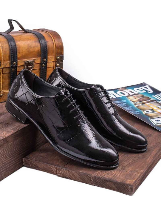 Pantofi Eleganți Bărbătești din Piele Negri