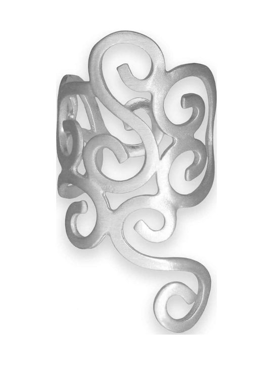 Ohrring Ear Cuff Spiralen Links Ohr Handgefertigt Schwarzes Silber 925