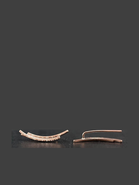 Minimalist Pins Earrings Handmade Pink Gold Plated Silver 925