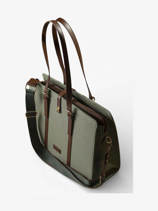 Fabric Women's Briefcase Beige