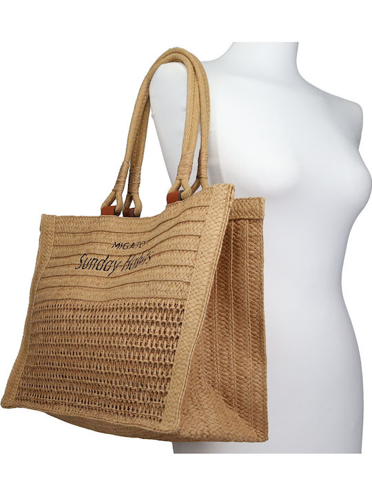 Straw Women's Shoulder Bag Beige