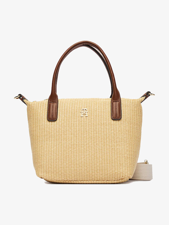 Tommy Hilfiger Popette Mini Γυναικεία Tote Τσάντα Ψάθινη