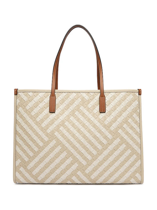 Tommy Γυναικεία Τσάντα Tote Χειρός Μπεζ