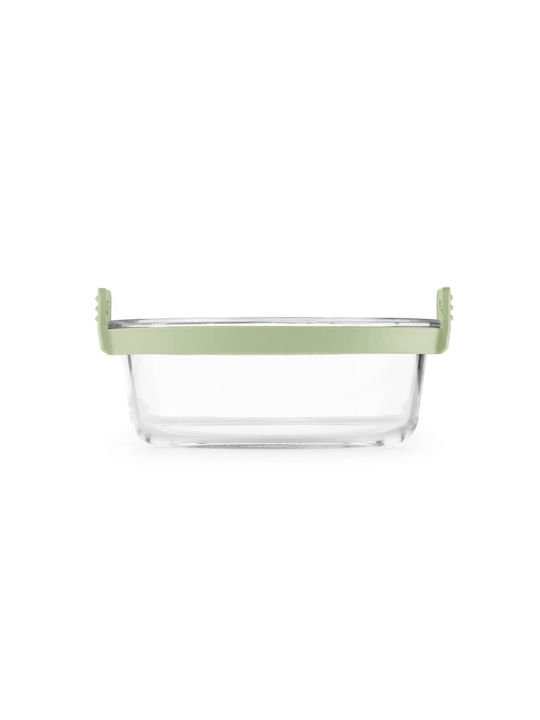 Lekue Glass Green Lunch Box 20.5x19.5cm