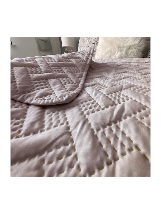 Homelevel Double Coverlet Pink 240x260cm