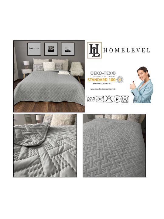 Homelevel Κουβερλί Υπέρδιπλο Gray 220x240cm