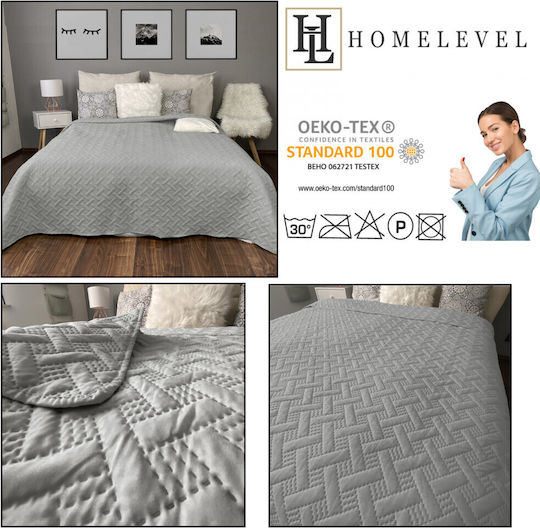 Homelevel Κουβερλί Υπέρδιπλο Gray 220x240cm