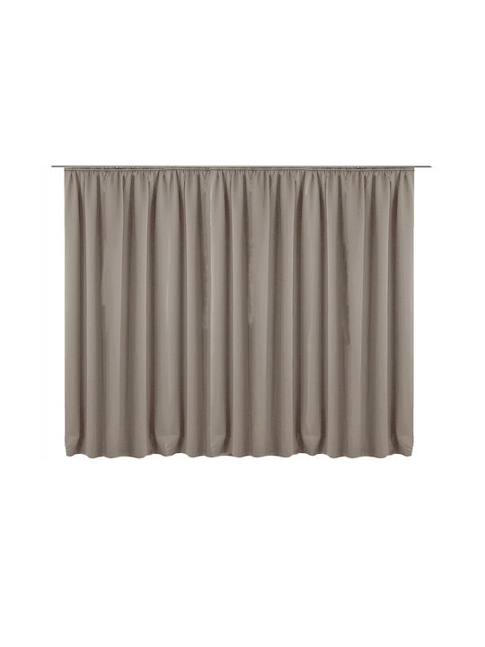 Jemidi24 Jemidi24 Vorhänge mit Bleistiftfalten Braun 300x245cm