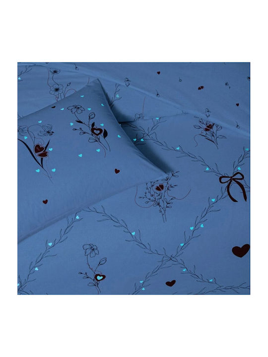 Tac Set Huse Pentru Pilote 100% Bumbac Dublu Cu 2 Fețe De Pernă Și 1 Cearceaf 200x220cm Amoura