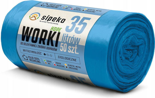 Sipeko Sacuri de Gunoi Capacitate 35lt 54x50cm 50 Bucăți Albastre