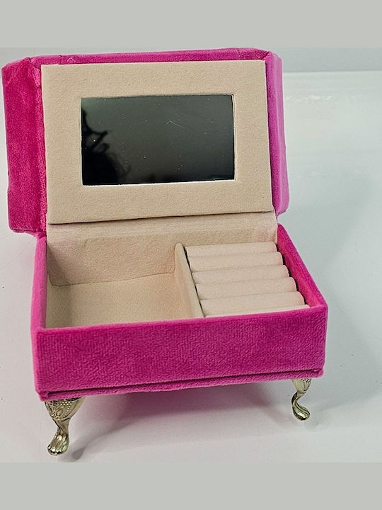 Velve Κουτί Κοσμημάτων Βελούδινο Φούξια 20x16cm