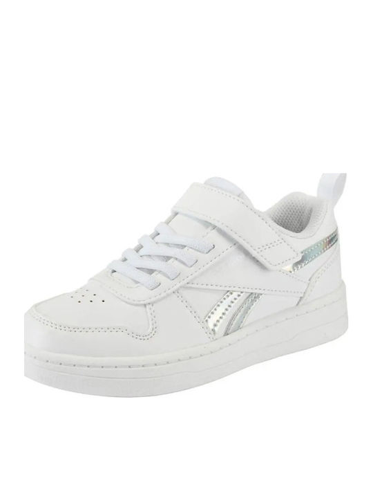 Royal Prime Kids Sneakers with Hoop & Loop Closure White