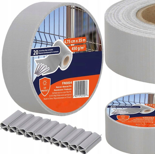 Material De Construcție Pentru Garduri De Grădină Din PVC 5x2cm 20 Bucăți Gri