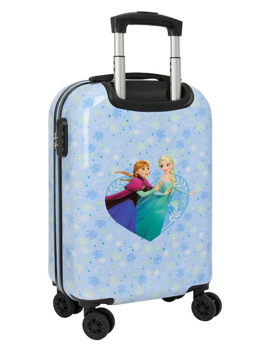 Frozen Kinder Kabinenkoffer Blau mit 4 Rädern Höhe 20cm