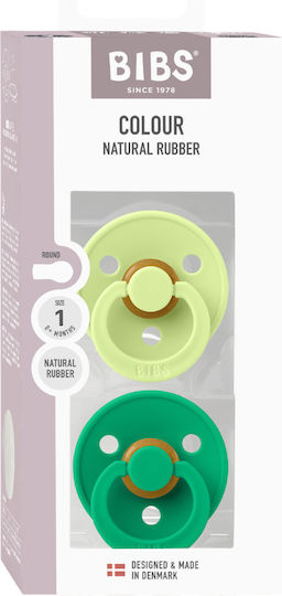 Bibs Colour Pacifiers Rubber Beige for 0+ Months 2 Pieces