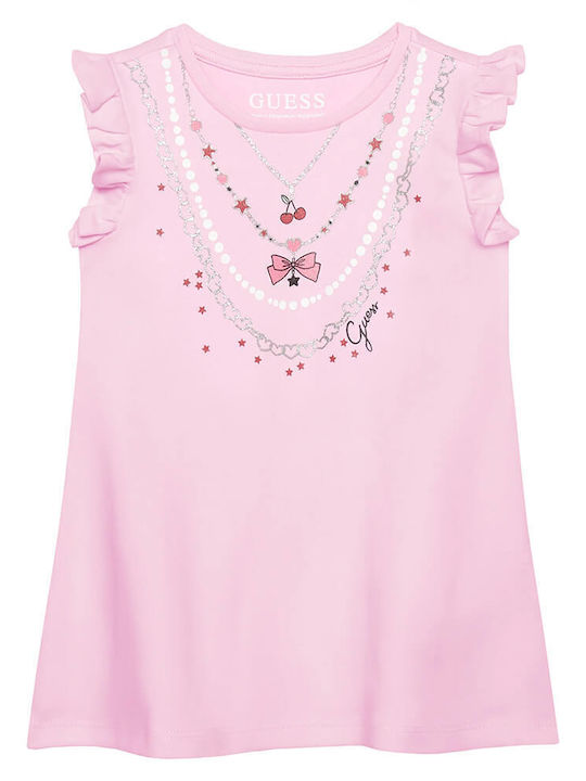 Girls Dress Short Sleeve Pink K6RK02KA6W4 A61T