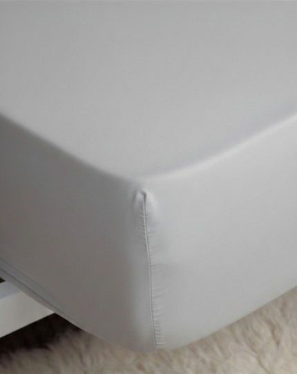N.215557 Super-Double Bed Sheet With Rubber Hugger 165x190+30cm Light Gray