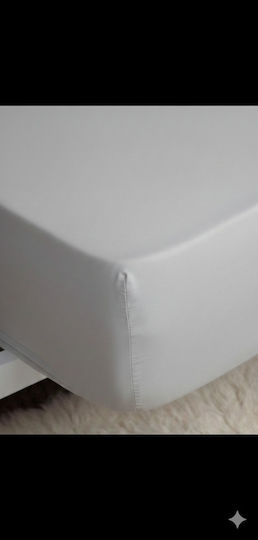 N.215557 Single Bed Sheet With Rubber Hugger 110x190+30cm Light Gray
