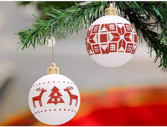 Verk Group Weihnachtsbaumschmuck Kugel Ornament Rote & Weiße 5cm – 30 Stück