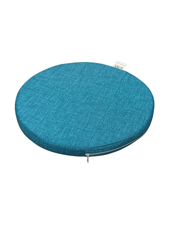 Garden Chair Cushion Round Light Blue 44.5x44.5cm