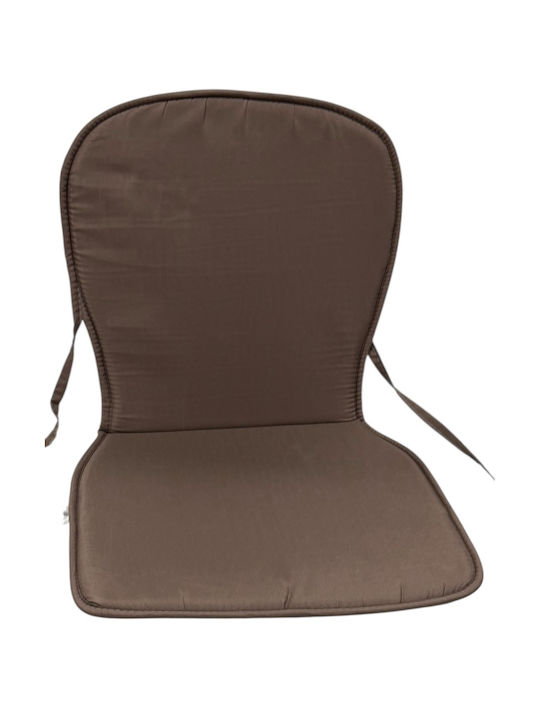 Garden Chair Cushion with Backrest Brown Chocolate 42x77cm