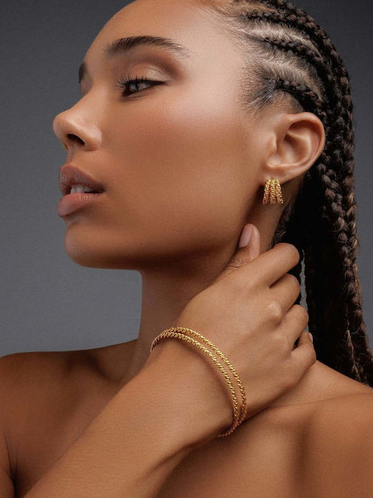 Handmade Gold Plated Silver 925 Twist Bracelet 19-20cm