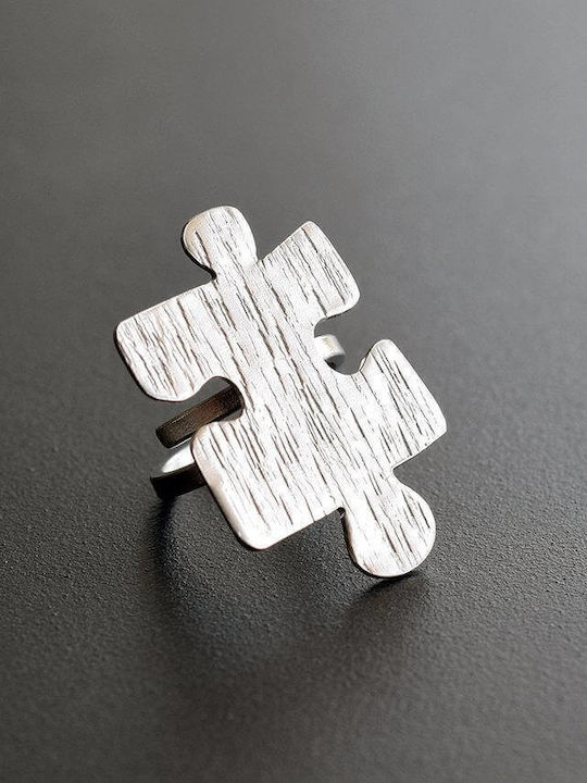 Puzzle Ring Handgefertigt aus 925er Silber Größe 48