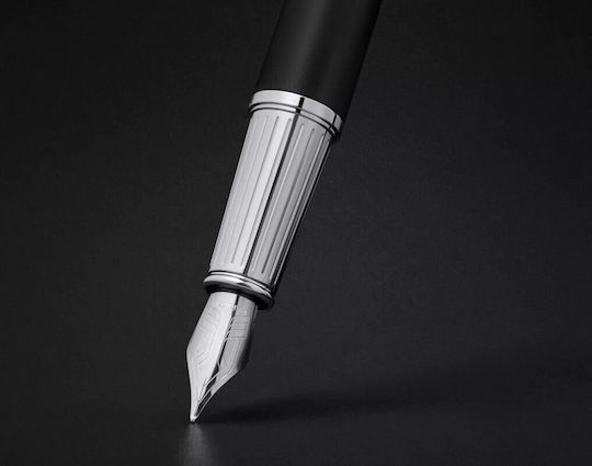 Parker Ingenuity Πένα Γραφής Fine Μαύρη από Ατσάλι με Μαύρο Μελάνι