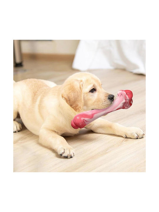 Uncle George Dog Chewing Bone Toy Made of Pink Rubber 1 Piece