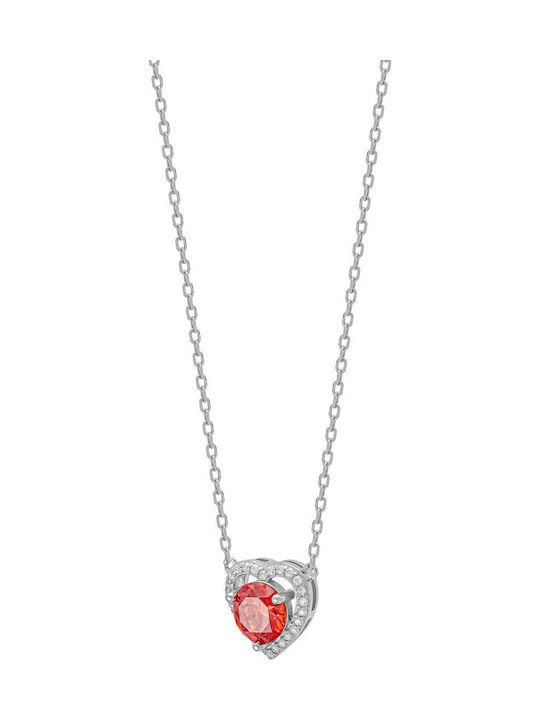 Kiriakos Gofas Necklace With Heart Design In Silver