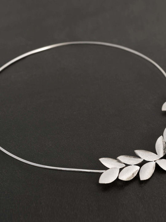 Handmade Rose Gold Plated Silver 925 Olive Leaf Choker