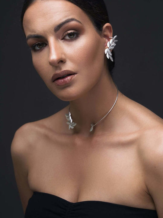 Handmade Rose Gold Plated Silver 925 Olive Leaf Choker