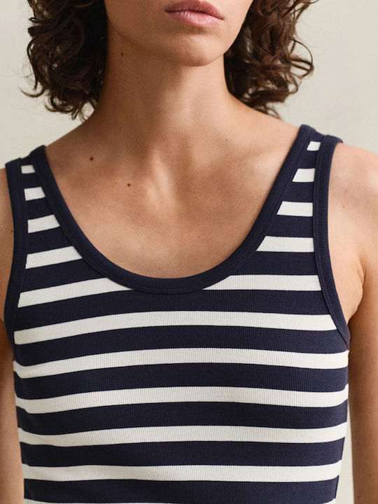 Γυναικεία Μπλούζα Αμάνικη Ριγέ Darkblue