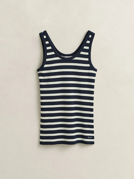 Γυναικεία Μπλούζα Αμάνικη Ριγέ Darkblue