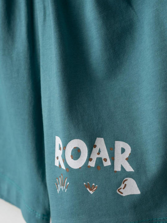 Hashtag Παιδική Πιτζάμα Καλοκαιρινή Λευκή Roar