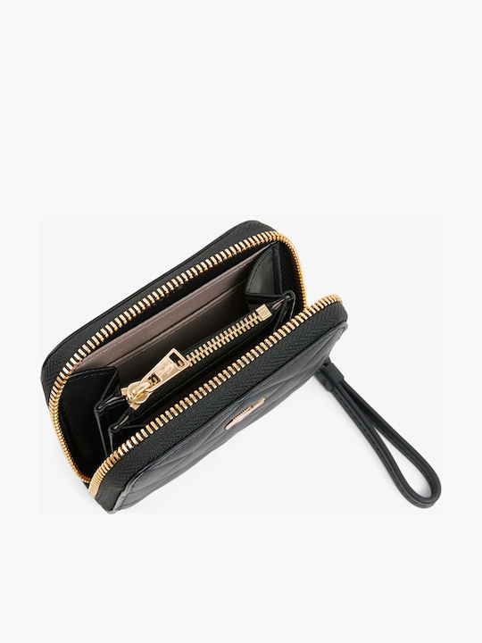 Money Pieces Small Leather Women's Wallet Black