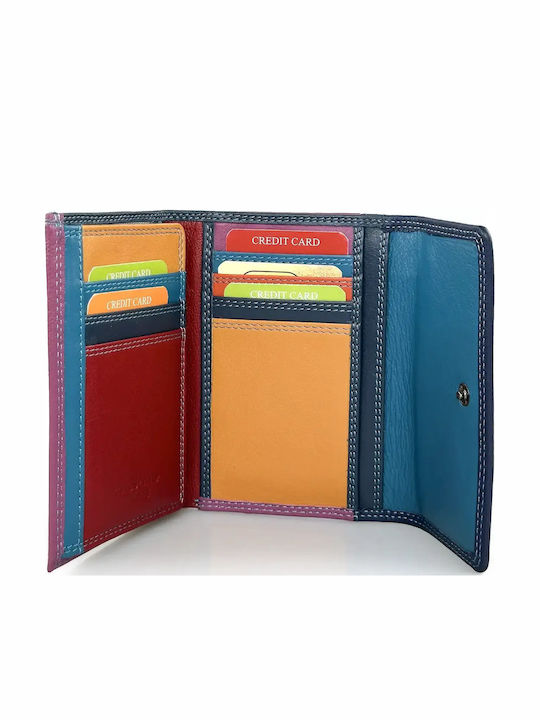 Large Leather Women's Wallet Fuchsia