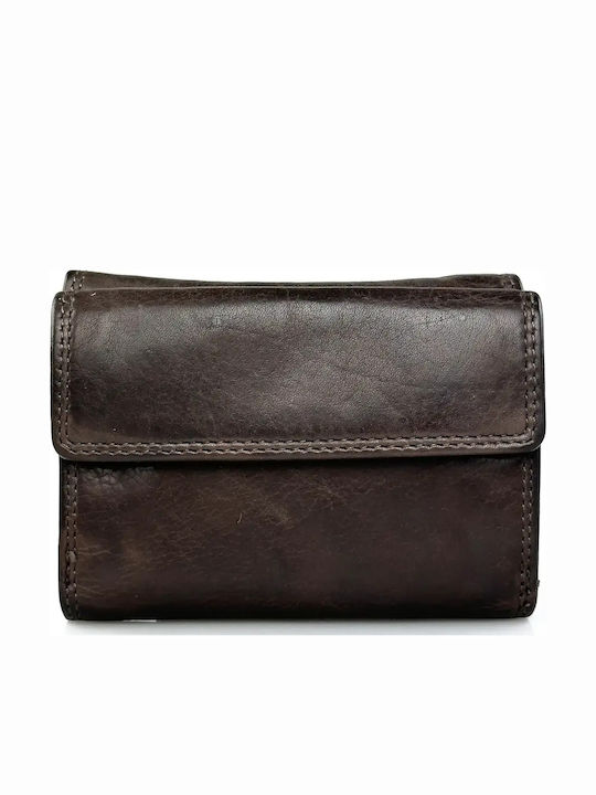 Large Leather Women's Wallet Brown