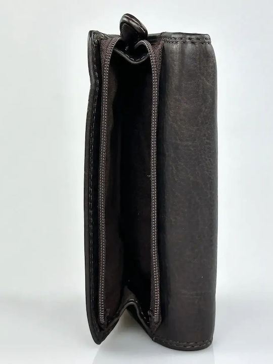 Large Leather Women's Wallet Brown