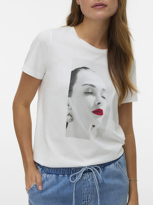 Vero Moda T-Shirt Снежнобяла Vero Moda T-Shirt Снежнобяла