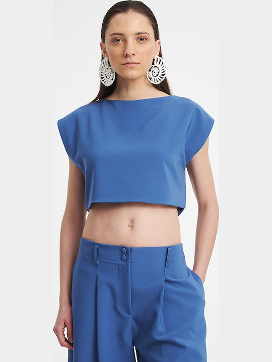 Γυναικείο Crop Top Μπλε