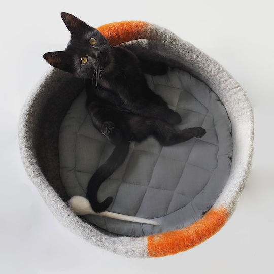 Handmade Gray Pillow Cocoon Nests Baskets Cats Dogs 45cm